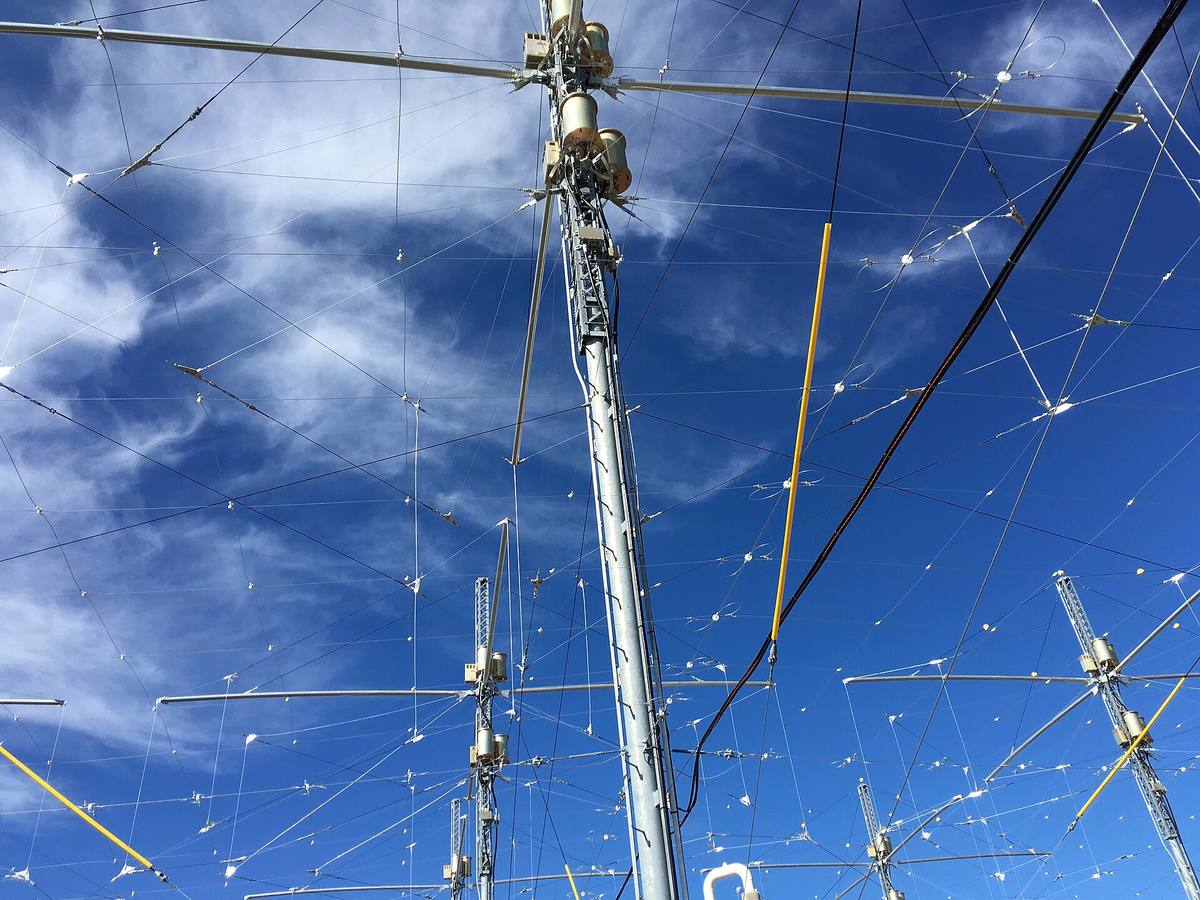 Anténní pole stanice HAARP v Gakoně na Aljašce
